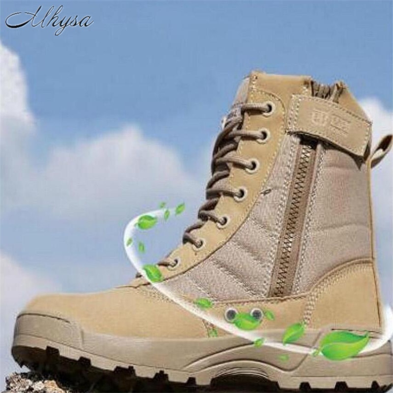 MEN DESERT TACTICAL MILITARY BOOTS MENS WORK SAFTY SHOES BOOT  ANKLE LACE-UP COMBAT BOOTS